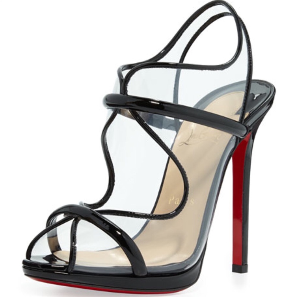 Christian Louboutin
Aqua Ronda Black PVC Sandals